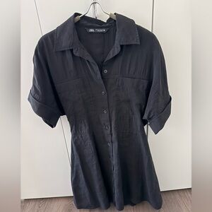 ZARA Black Shirt Dress